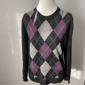 Garret Scott Classic Argyle Merino Wool Sweater